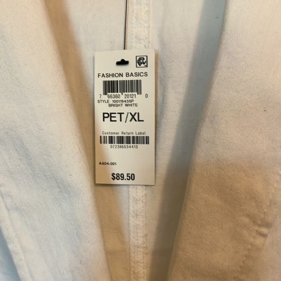 Inc international concepts white denim jacket size XL Petite - Picture 2 of 9